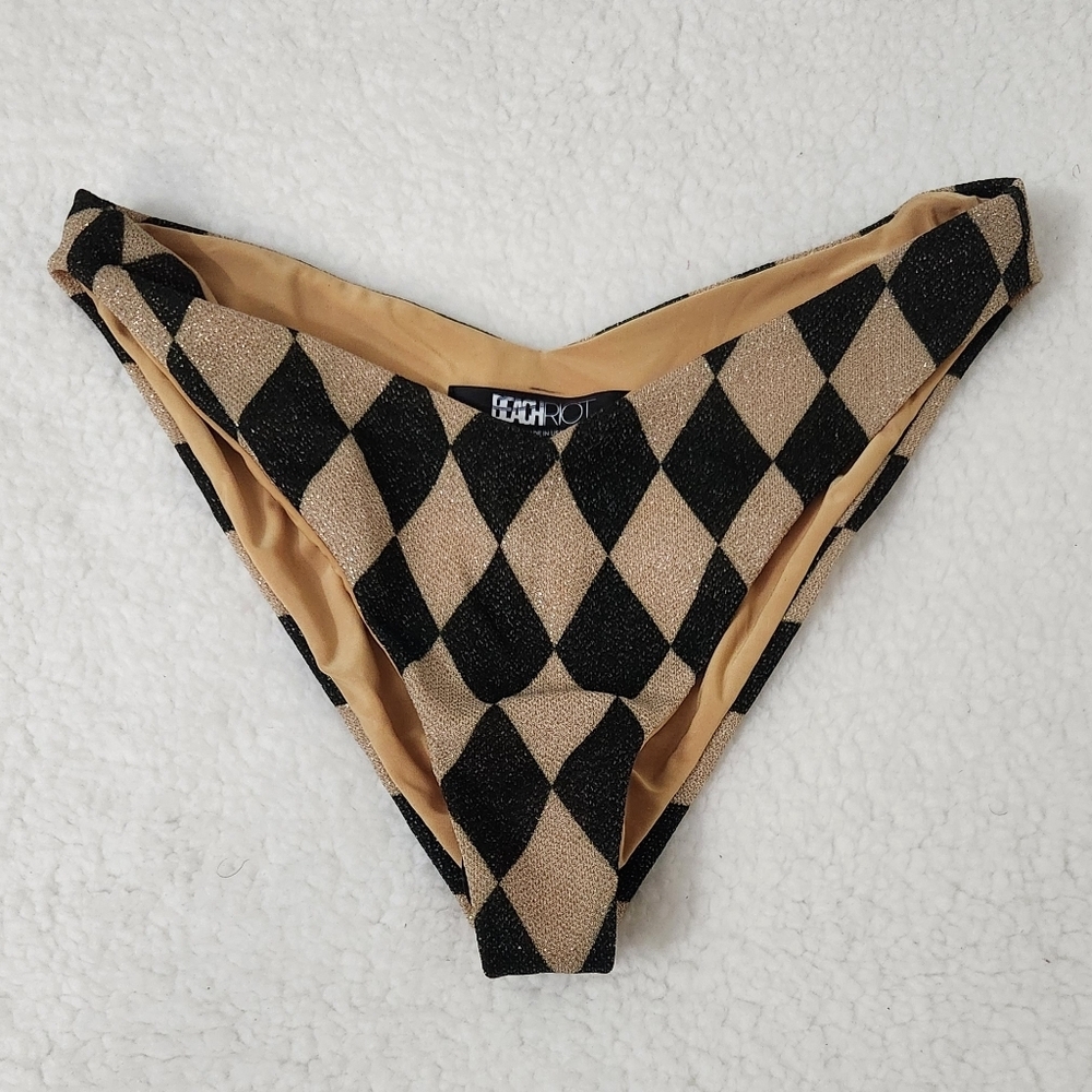New!Beach Riot Diamond Shine Vanessa Bikini‎ Bottom - Picture 4 of 9